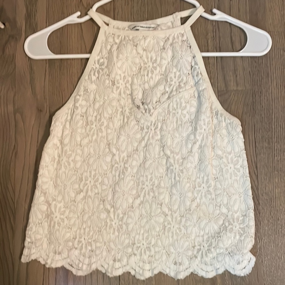 AEO White Lace Top
